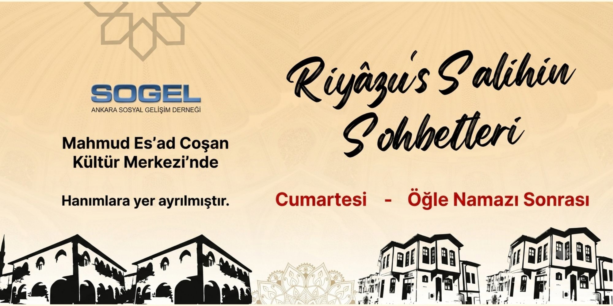 Her Cumartesi Gönüllerimizi hadis-i şeriflerin nuruyla aydınlattığımız Riyâzü’s-Sâlihîn derslerimizde bir araya geliyoruz.